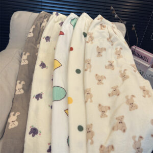 fleece lined thick coral fleece casual loose wide leg warm extra long pants