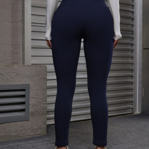 autumn and winter women's velvet lift hip tight pants with elastic high waist sports tight pants