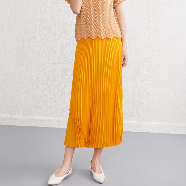 women's pleated skirt high end drape