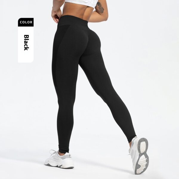 women's sports fitness pants seamless hip raise high waist yoga pants