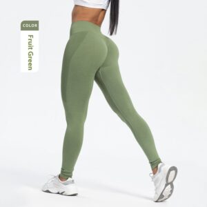 women's sports fitness pants seamless hip raise high waist yoga pants
