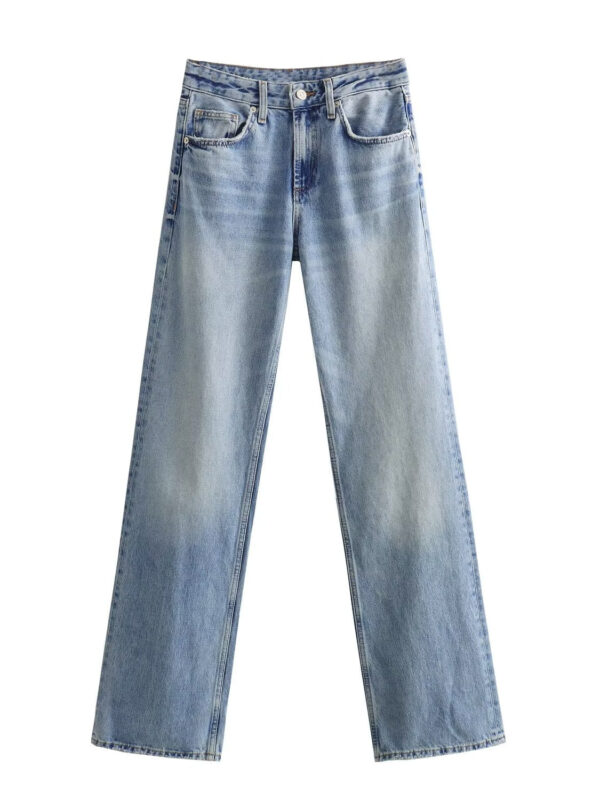Autumn And Winter Jeans High Waist Straight Pants Women's Wide-leg Pants - Image 13