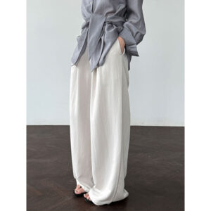simple comfortable yamamoto high waist wide leg trousers