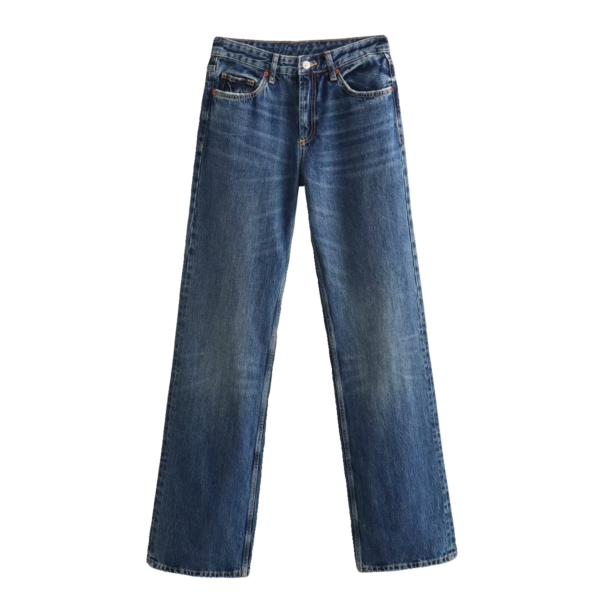 Autumn And Winter Jeans High Waist Straight Pants Women's Wide-leg Pants - Image 9