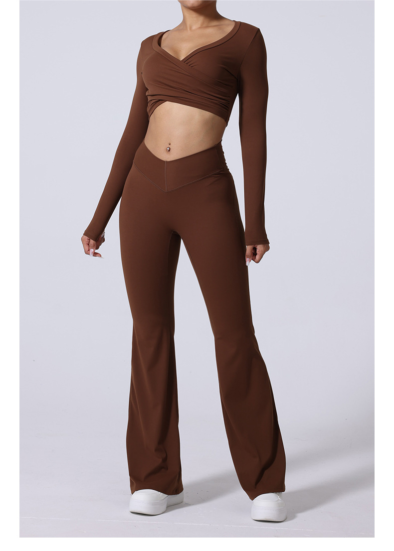 Brushed Flared V-waist Sports Tight Trousers O1CN01CoZjaM1WtWAmIM5yz 2214643082846 0 Cib