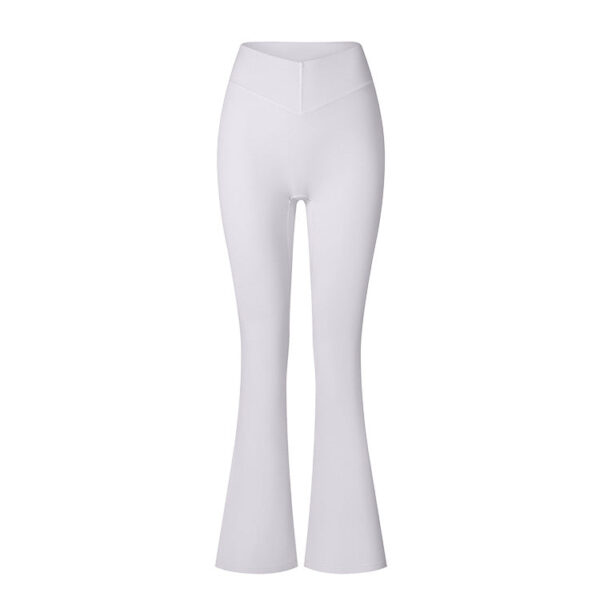brushed flared v waist sports tight trousers brushed flared v waist sports tight trousers