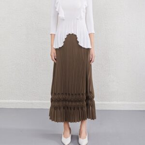 design sense niche three dimensional pleated skirt