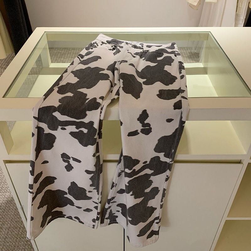 American Retro Washed Cow Stripe Skinny Jeans Loose C7ff9a46 4df0 46aa 8784 2c7631cf2a11