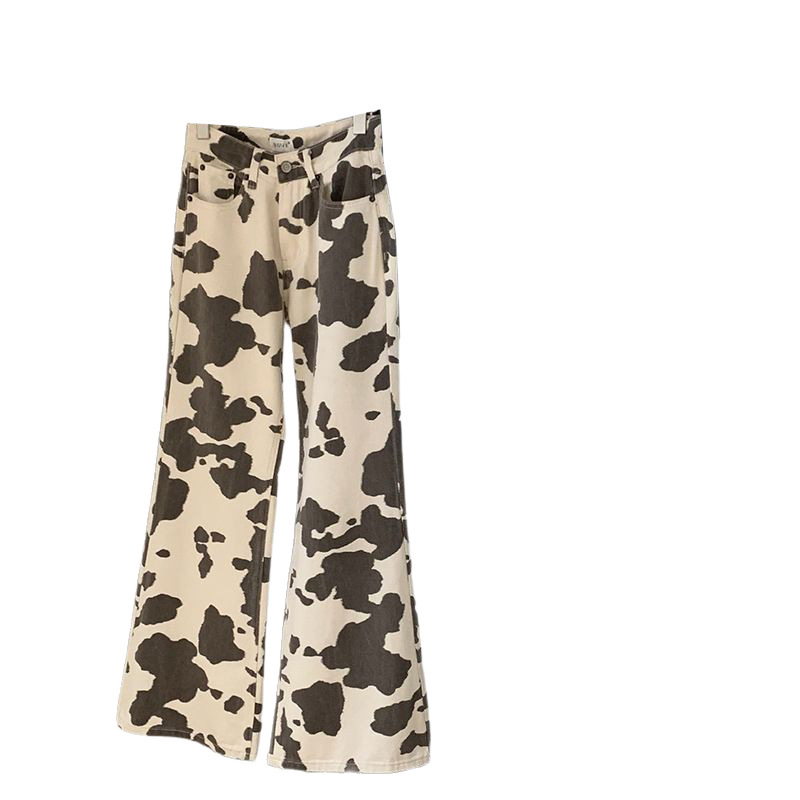 American Retro Washed Cow Stripe Skinny Jeans Loose Ca63f187 A007 4004 88cf 453461914a78