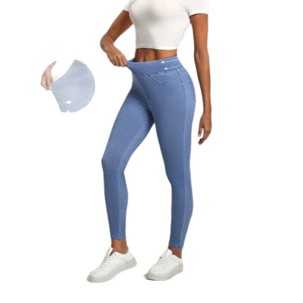high waist slimming hip raise tight double pocket sports casual ankle banded pants high waist slimming hip raise tight double pocket sports casual ankle banded pants