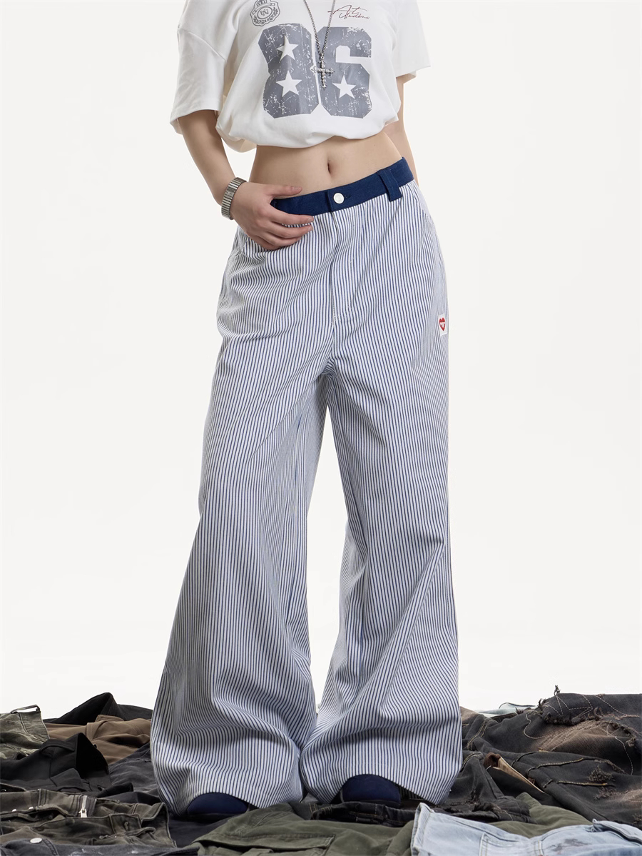 High Street Striped Casual Sports Pants Female D61f1852 3f8f 4075 9eae C511b6320be1