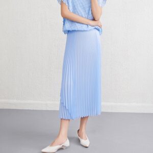 women's pleated skirt high end drape