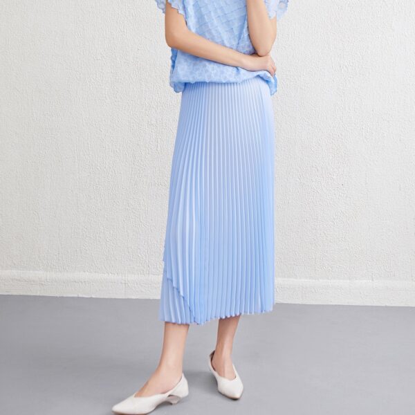 women's pleated skirt high end drape