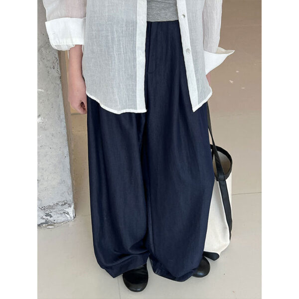 simple comfortable yamamoto high waist wide leg trousers