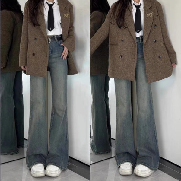 American-style Retro Skinny Jeans High Waist Slimming Without Leg Sticking - Image 5