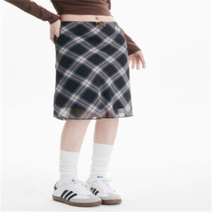 high waist slimming all match medium and long petite a line skirt