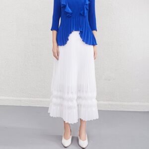 design sense niche three dimensional pleated skirt