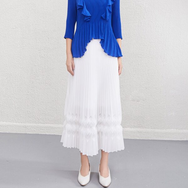 design sense niche three dimensional pleated skirt