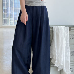 simple comfortable yamamoto high waist wide leg trousers