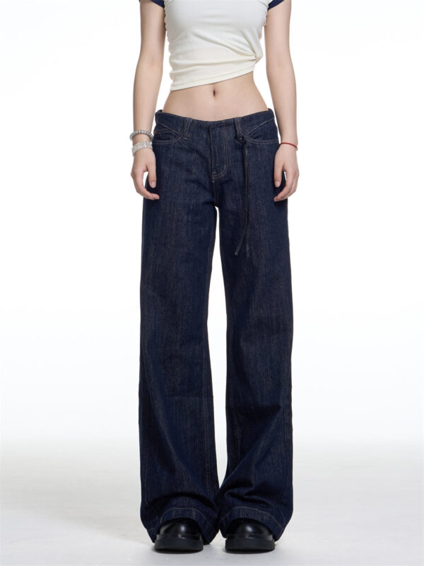 f115bfe2-9b21-4aa5-8040-4053a0a65fc9 American Retro Washed Worn Jeans Women's Loose Straight - Image 6