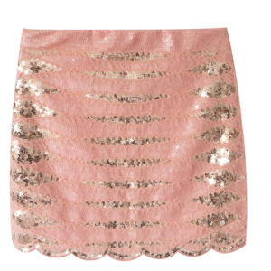 european and american heavy industry glitter sequin wave pattern skirt