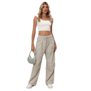 european and american trousers high waist loose tappered wide leg overalls
